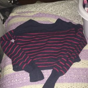 Striped crop sweater